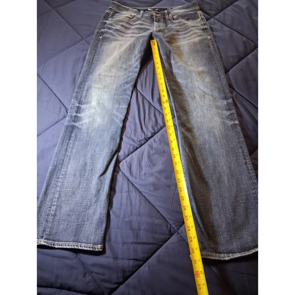 BKE Aiden Straight Leg Jeans Mens 31x32 Medium Wash Distressed Denim